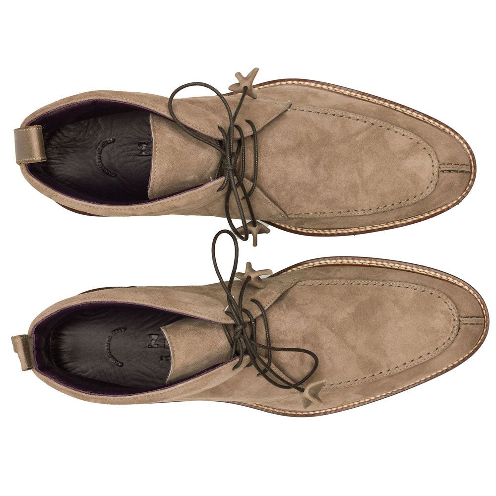 46 - 605 - Tpe Campo High Italian Sueded Goatskin Chukka Boot, Taupe Shop by Zelli Italia – Don't Panic Shoes
