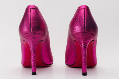The Maple Fuchsia Leather Pump Fuchsia Sole Women Shoe