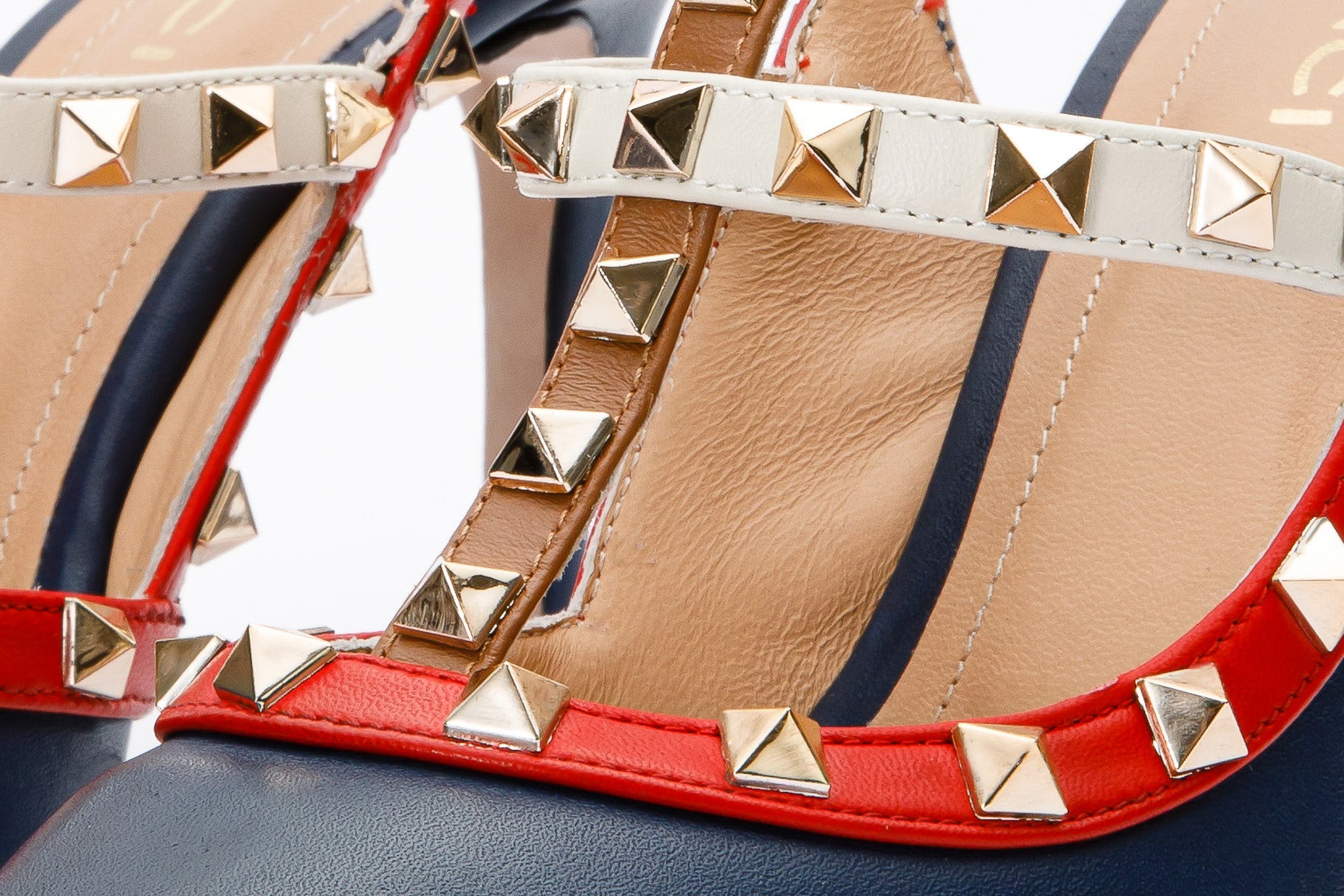 The Sogi Navy Blue Leather Slingback Women Sandal