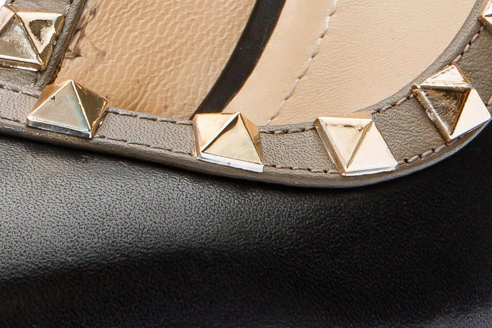 The Lulka Black Spike Leather Pump Women Shoe