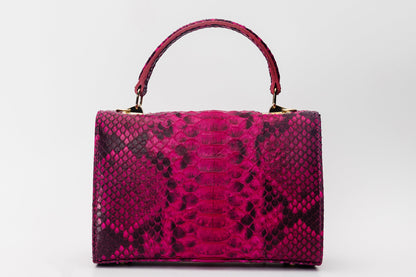 The Queen Fuchsia Leather Handbag