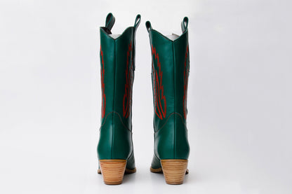 The Togg Green Leather Cowboy Women Boot Final Sale!