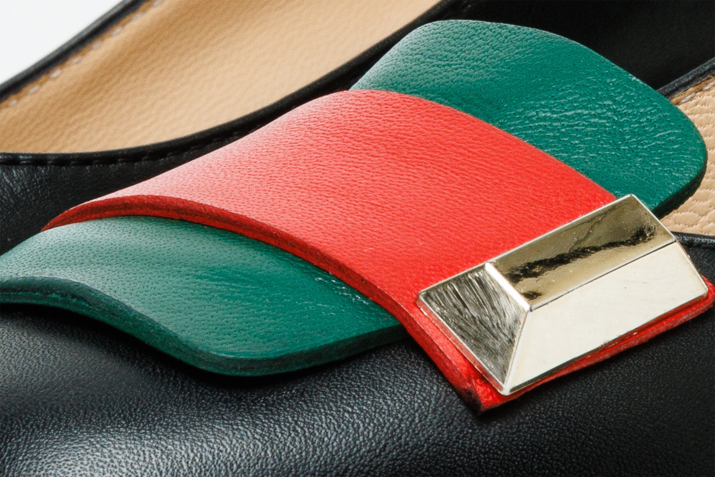 The Olney Black Leather Block Heel Pump Women Shoe