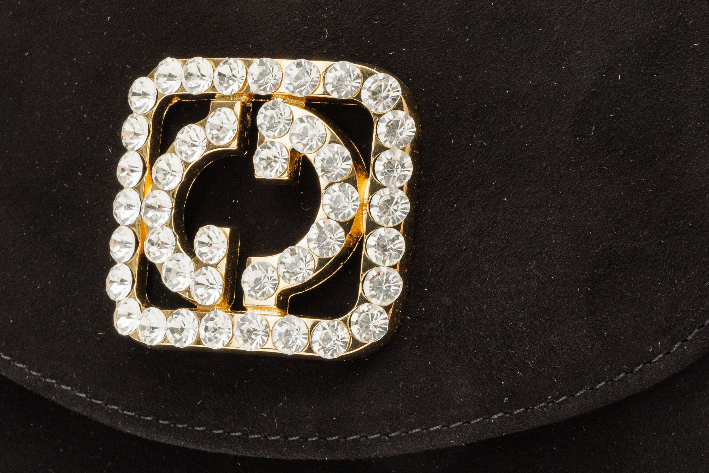 The California Black Suede Leather Handbag