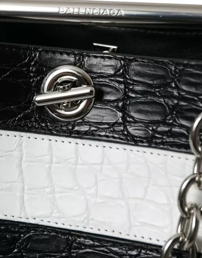 Balenciaga Exotic Skin Leather Maxi Bucket Tote Bag