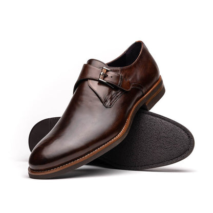 55 - 605 - Cst Roman Italian Calfskin Monkstrap Chestnut Shop by Zelli Italia – Don't Panic Shoes