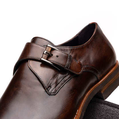 55 - 605 - Cst Roman Italian Calfskin Monkstrap Chestnut Shop by Zelli Italia – Don't Panic Shoes