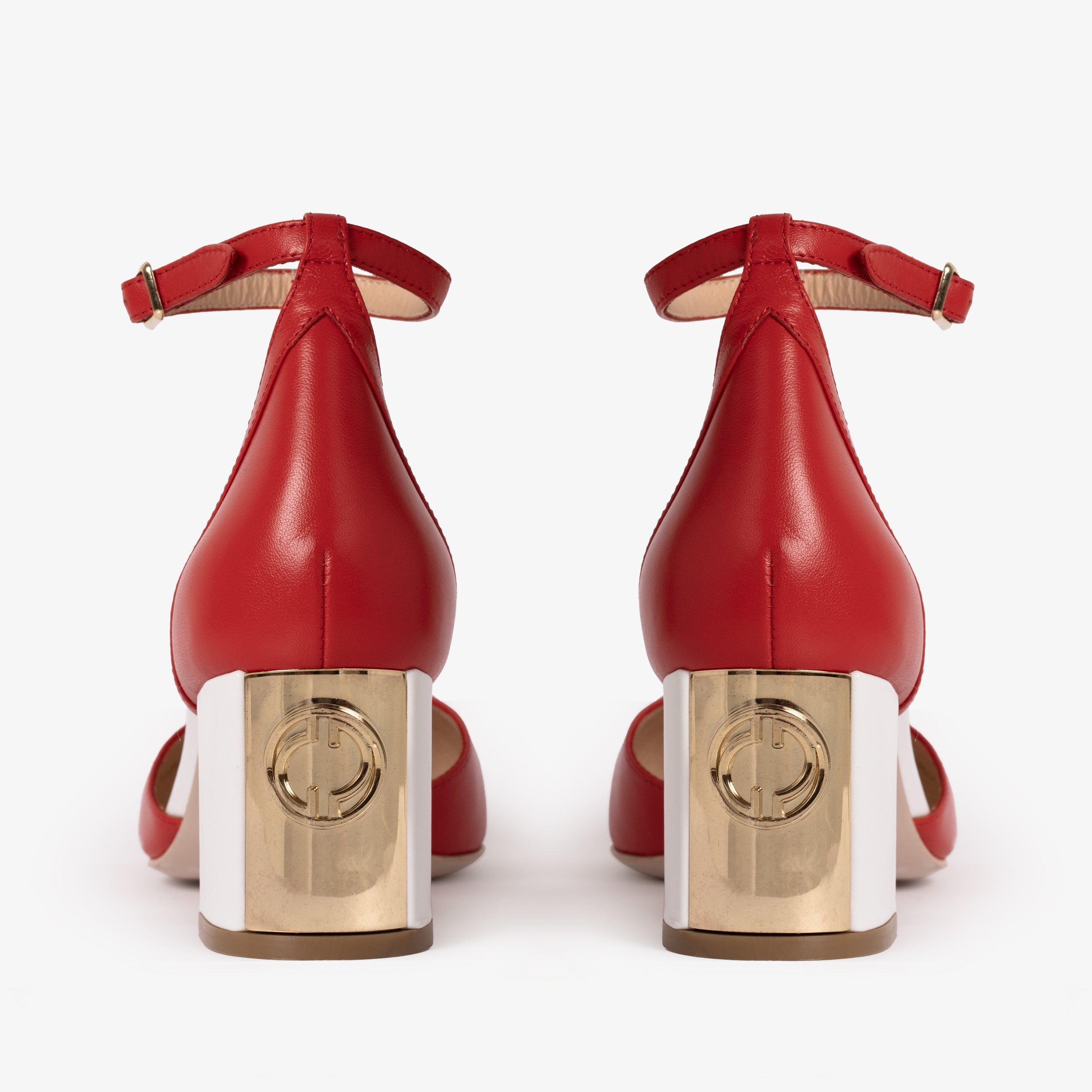 The Noella Red Leather Women Sandal