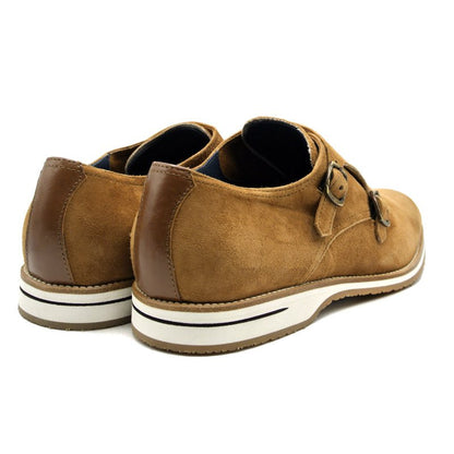 56 - 100 - Cgn Legerra Sueded Goatskin Monkstrap, Cognac Sale by Zelli Italia – Don't Panic Shoes