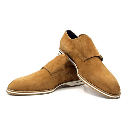 56 - 100 - Cgn Legerra Sueded Goatskin Monkstrap, Cognac Sale by Zelli Italia – Don't Panic Shoes