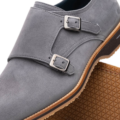 56 - 105 - Gry Legerra Sueded Goatskin Monkstrap Grey Shop by Zelli Italia – Don't Panic Shoes