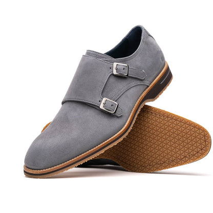 56 - 105 - Gry Legerra Sueded Goatskin Monkstrap Grey Shop by Zelli Italia – Don't Panic Shoes
