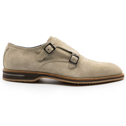56 - 105 - Snd Legerra Sueded Goatskin Monkstrap, Sand Sale by Zelli Italia – Don't Panic Shoes