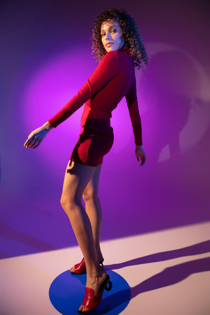 The Tory Red Leather Women Sandal