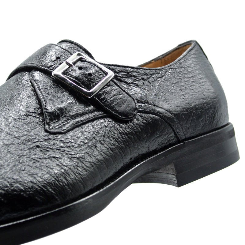 59 - 503 - Blk Roman Peccary Monk Strap, Black Shop by Zelli Italia – Don't Panic Shoes