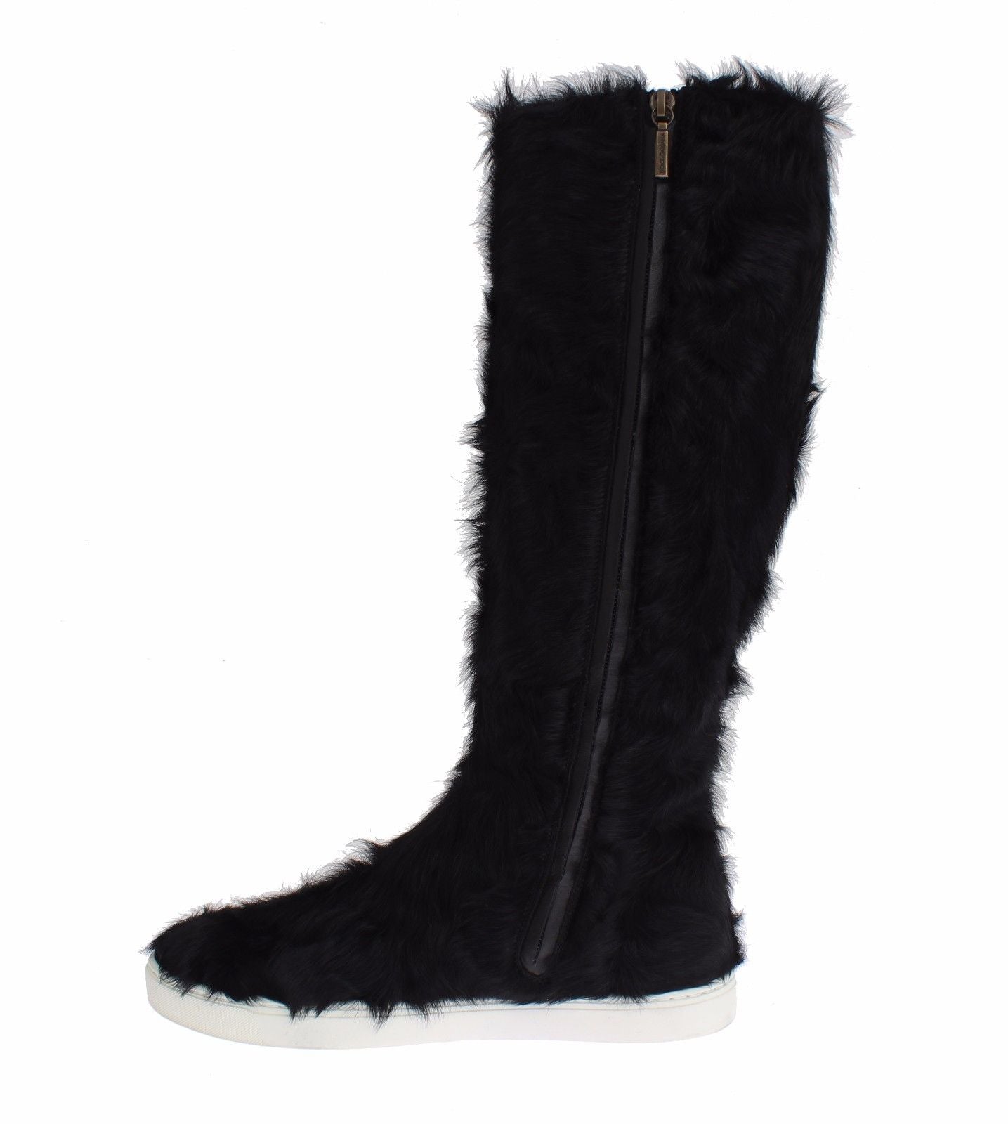 Dolce & Gabbana Black Xiangao Lamb Fur Leather Boots – Don't Panic