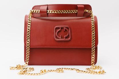 The Maneadero Dark Red Leather Handbag