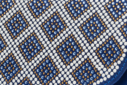 The Nampula Sax Blue Glitter Leather Handbag