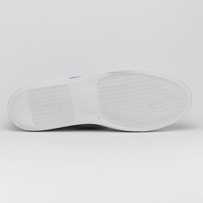 61 - 101 - Nvy Olympias Italian Calfskin And Crocodile Stripe, Navy Shop by Zelli Italia – Don't Panic Shoes