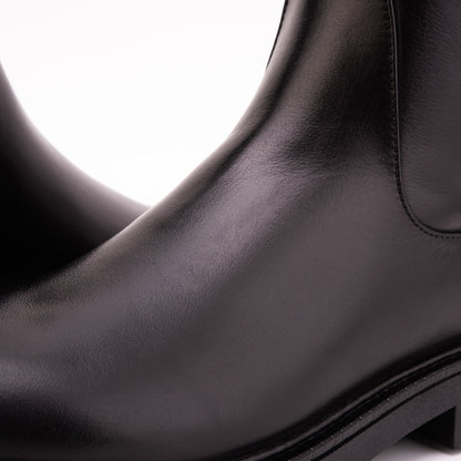 Vinci Leather Shoes The Bellina Black Leather Women’s Knee-High Women Boot