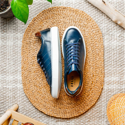 65 - 201 - Nvy Russo Burnished Italian Calfskin - Navy Shop by Zelli Italia – Don't Panic Shoes