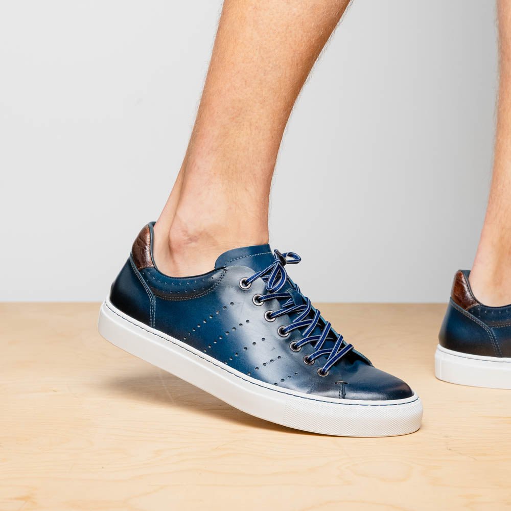 65 - 201 - Nvy Russo Burnished Italian Calfskin - Navy Shop by Zelli Italia – Don't Panic Shoes