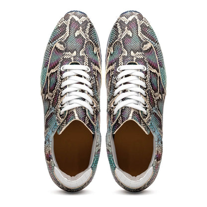 65 - 215 - Blu Peri Python Embossed Italian Calfskin Sneakers, Marine Blue Sale by Zelli Italia – Don't Panic Shoes