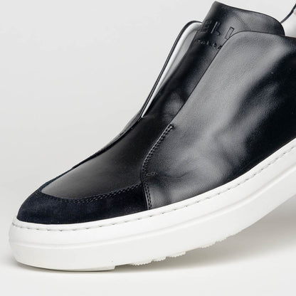 65 - 219 - Blk Spettacolare Italian Glove Baby Calf Sneakers, Black Shop by Zelli Italia – Don't Panic Shoes