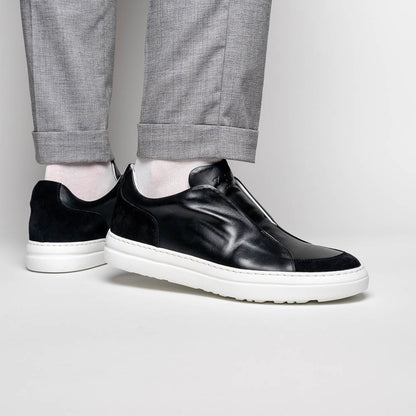 65 - 219 - Blk Spettacolare Italian Glove Baby Calf Sneakers, Black Shop by Zelli Italia – Don't Panic Shoes