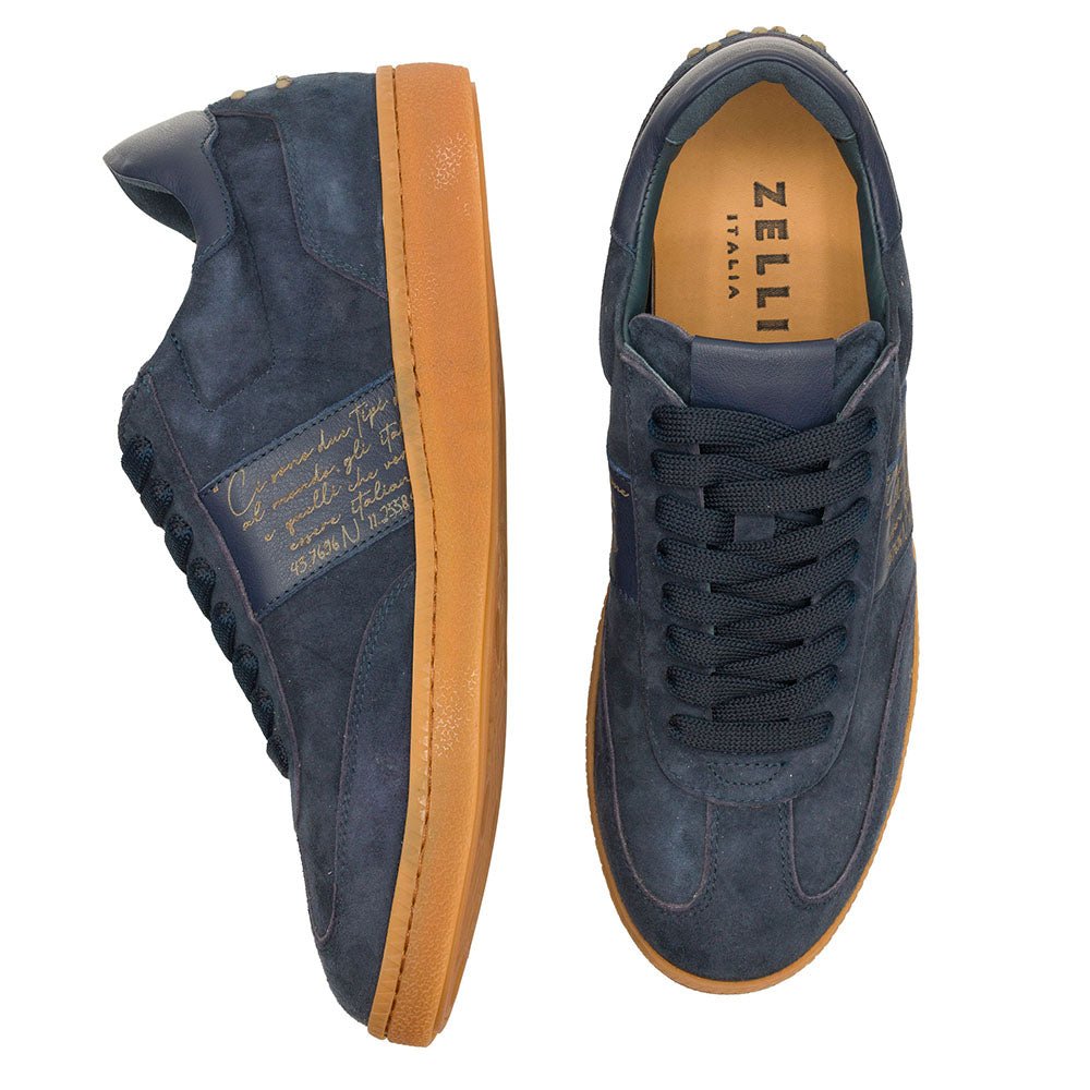 65 - 400 - Nvy Shizzo Signature Leather Sneakers, Navy Shop by Zelli Italia – Don't Panic Shoes