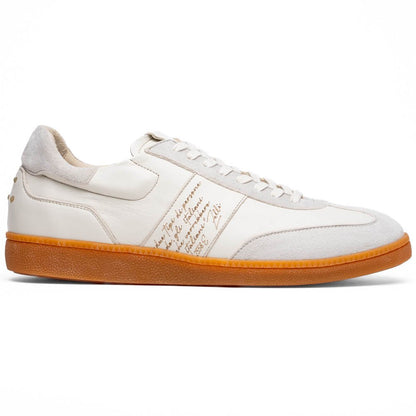 65 - 400 - Wht Shizzo Signature Leather Sneakers, White Shop by Zelli Italia – Don't Panic Shoes