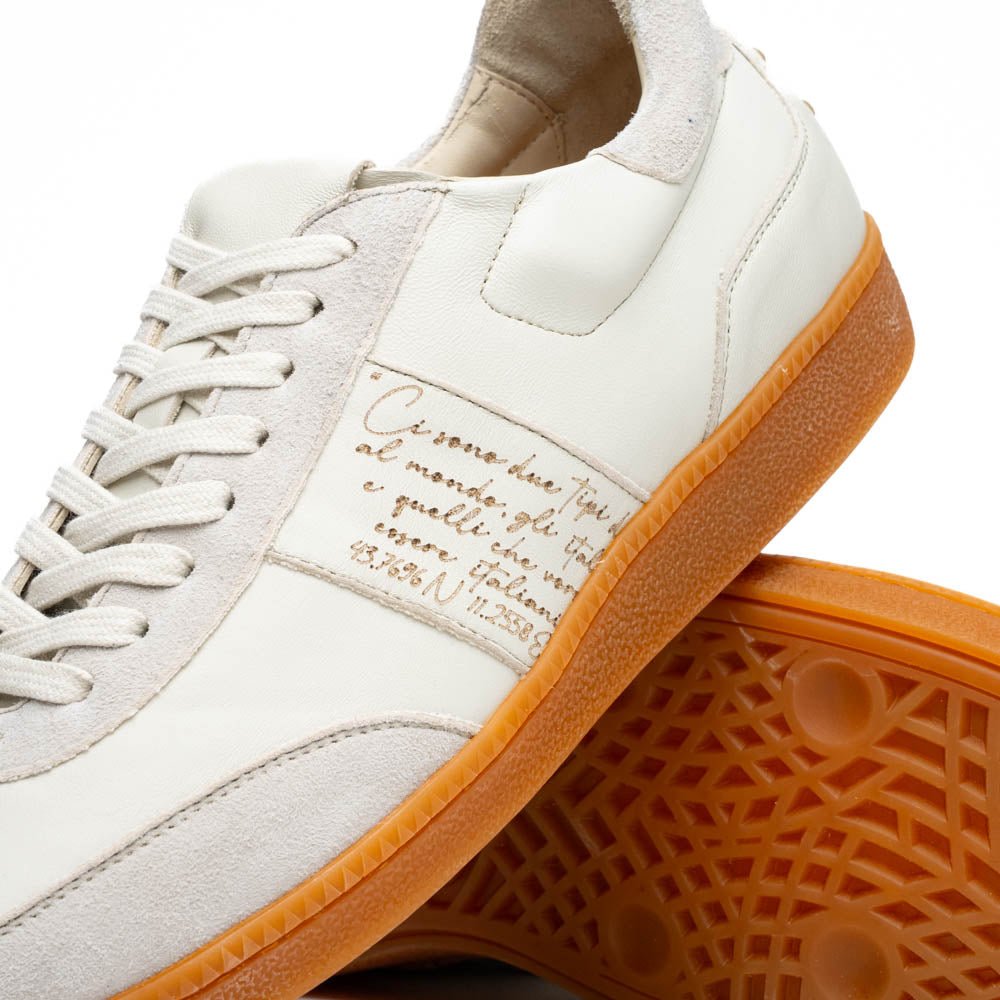 65 - 400 - Wht Shizzo Signature Leather Sneakers, White Shop by Zelli Italia – Don't Panic Shoes
