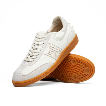 65 - 400 - Wht Shizzo Signature Leather Sneakers, White Shop by Zelli Italia – Don't Panic Shoes