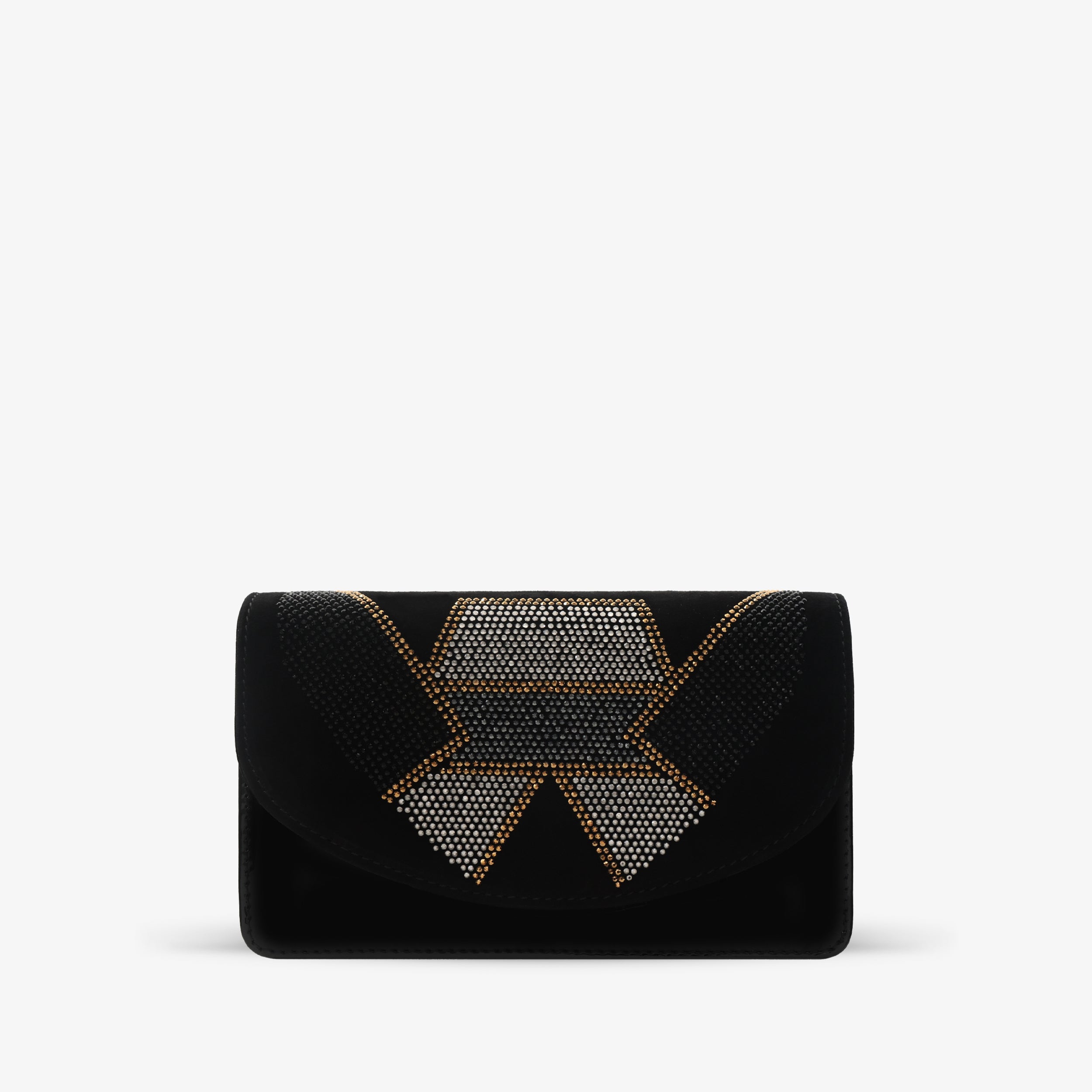 The Magnolia Black Glitter Leather Handbag