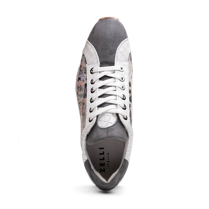 66 - 250 - Gry Leo Sueded Italian Goatskin Sneakers Grey Multi by Zelli Italia – Don't Panic Shoes