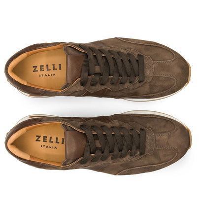 66 - 265 - Nic Roxi Suede And Calfskin Sneaker, Nicotine Shop by Zelli Italia – Don't Panic Shoes