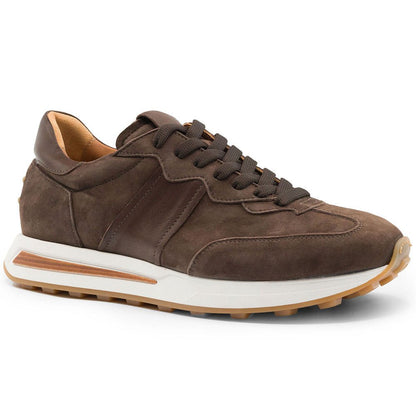 66 - 265 - Nic Roxi Suede And Calfskin Sneaker, Nicotine Shop by Zelli Italia – Don't Panic Shoes