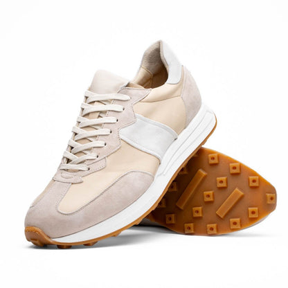 66 - 265 - Tpe Roxi Suede And Calfskin Sneaker, Taupe Shop by Zelli Italia – Don't Panic Shoes