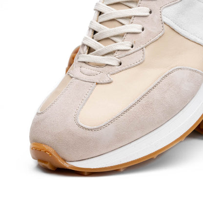 66 - 265 - Tpe Roxi Suede And Calfskin Sneaker, Taupe Shop by Zelli Italia – Don't Panic Shoes