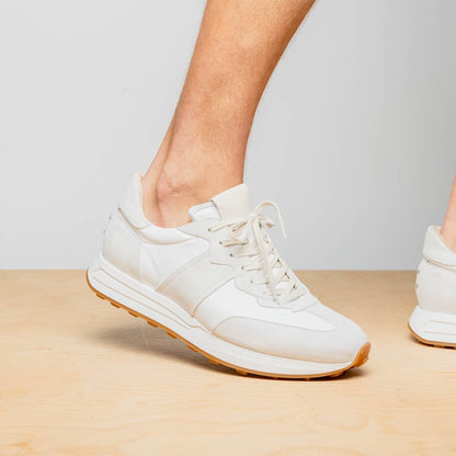 66 - 265 - Wht Roxi Suede And Calfskin Sneaker, White Shop by Zelli Italia – Don't Panic Shoes