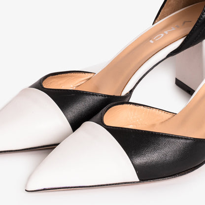 The Noella Black Leather Women Sandal