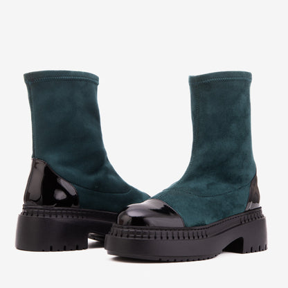 The Sorella Deep Teal Suede Leather Women’s Boot
