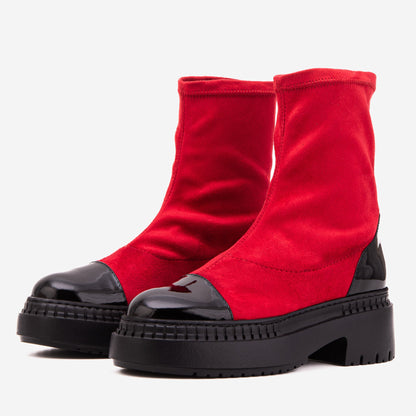 The Sorella Red Tip Suede Leather Women’s Boot