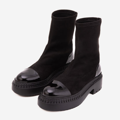 The Sorella Black Tip Suede Leather Women’s Boot