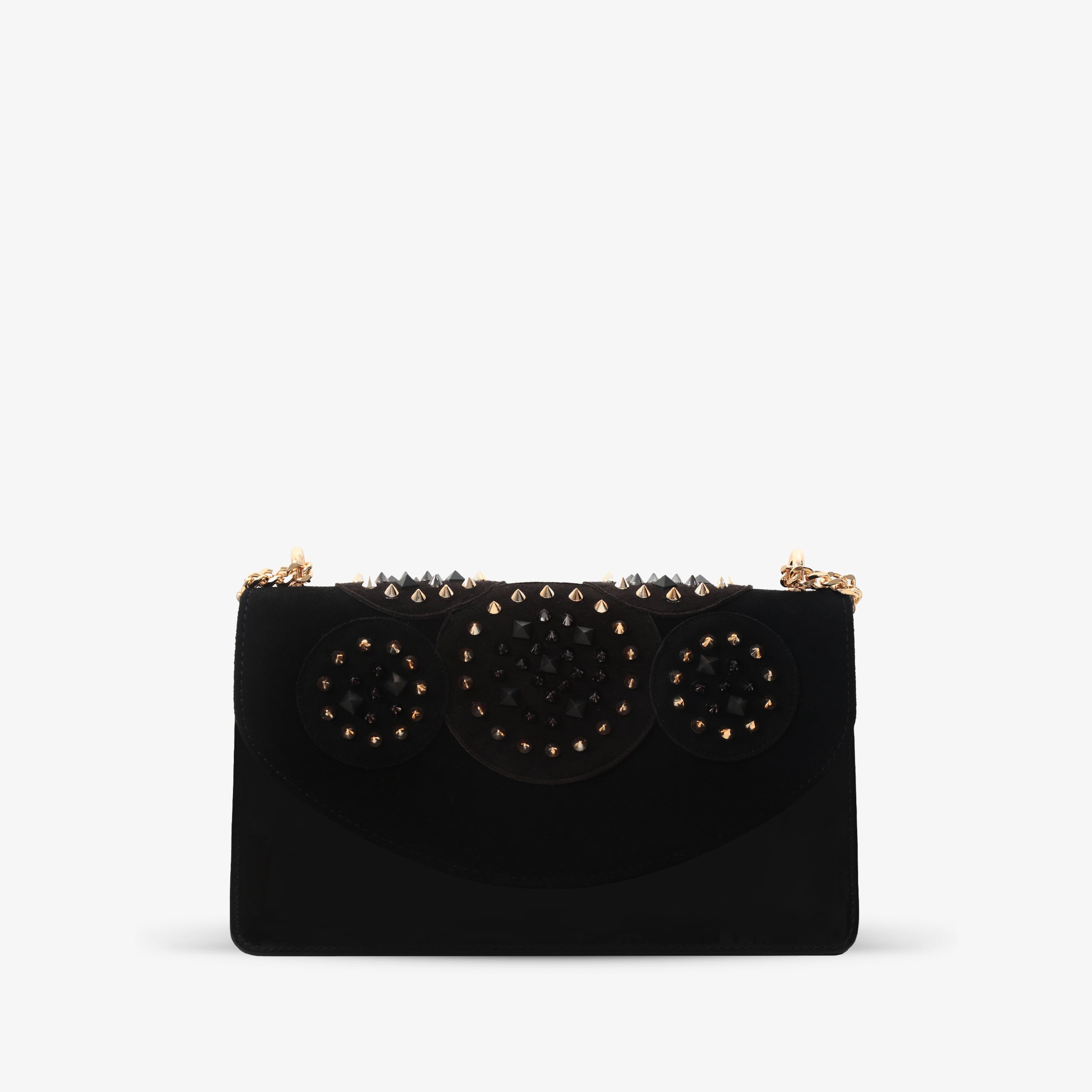 The Infanta Black Spike Leather Handbag