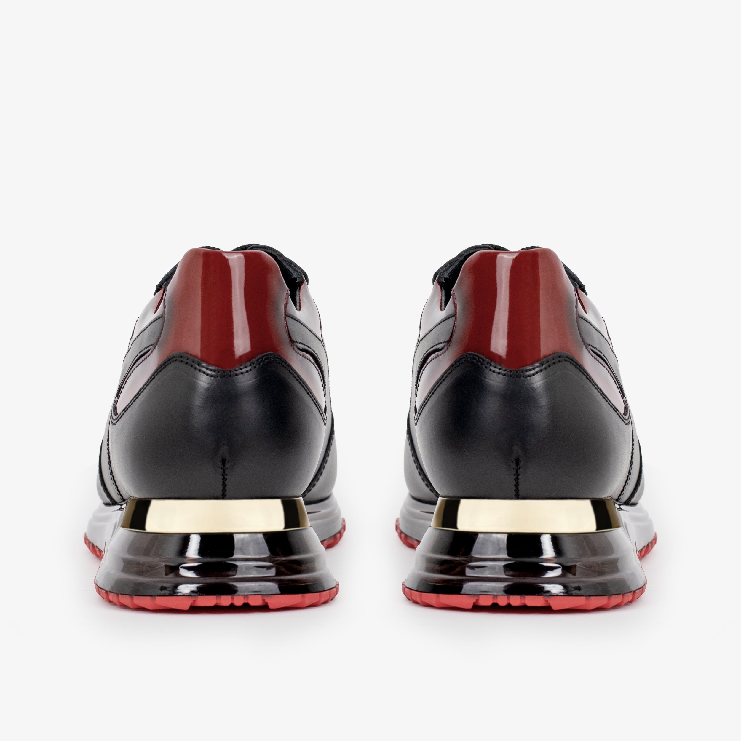 The Rialto Black & Red Patent Leather Men Sneaker