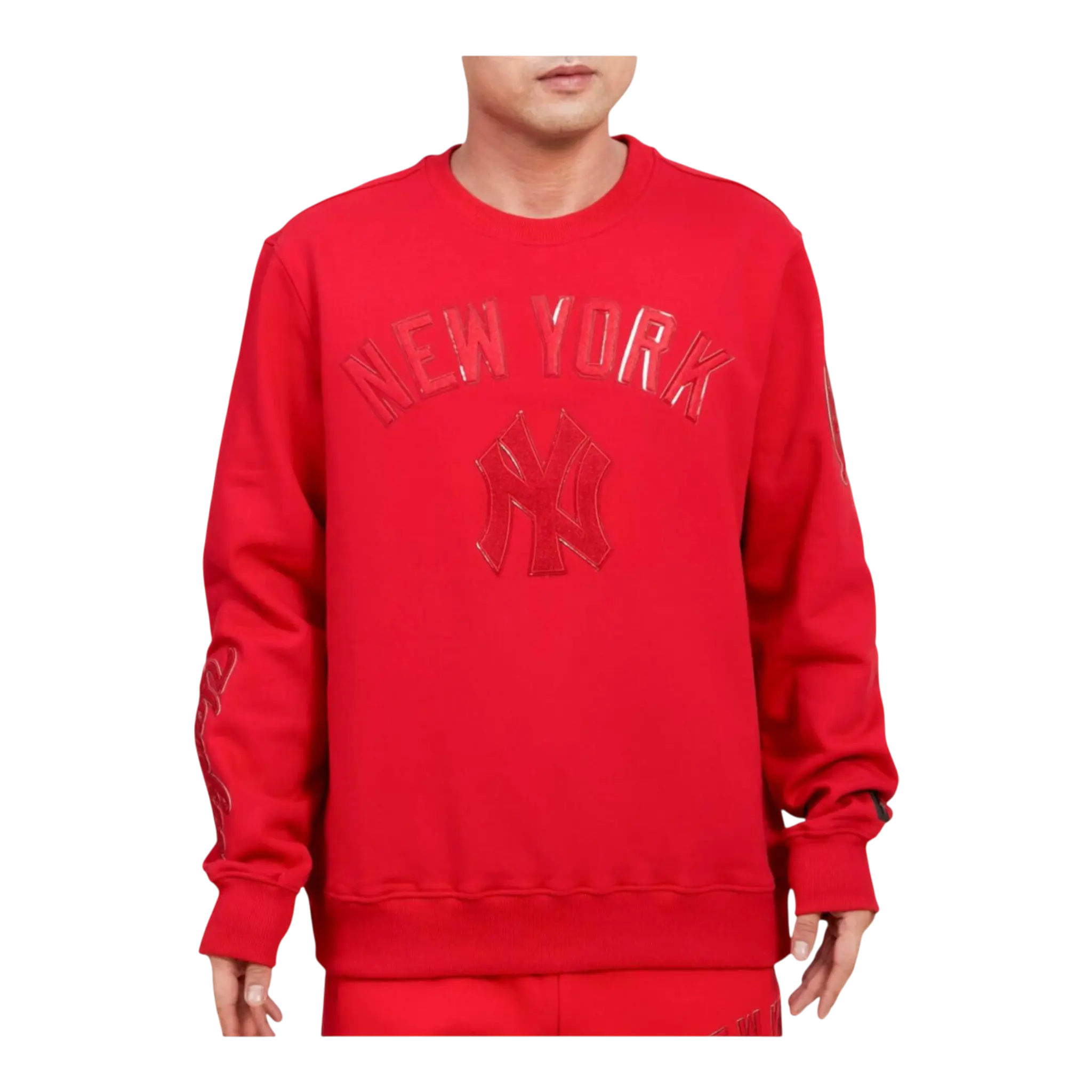 Pro Standard MLB New York Yankees Triple Red Crewneck Sweatshirt Men's