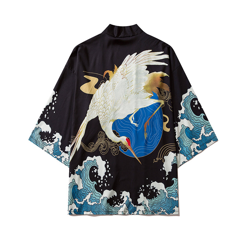 Niepce YC6312 Crane Hunter Kimono