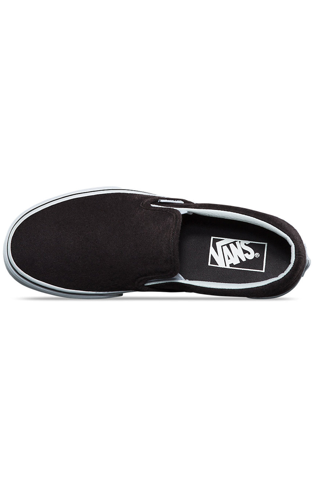 Pair of Licorice-colored Cotton Hemp Classic Slip-On Shoes (style 8F7QCV) made with sustainable materials for eco-conscious consumers