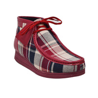 Thumbnail for British Walkers New Castle Print 2 Wallabee Boots Men's Plaid Ankle Boot